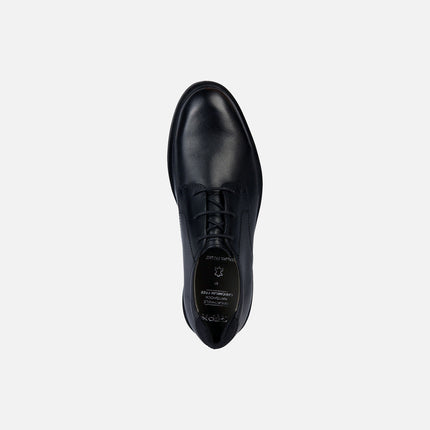 Geox J Zheeno Boys Leather School Shoes – Black