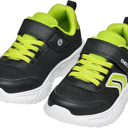 GEOX J Assister Boy's Trainers - Black/Lime