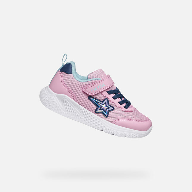 GEOX Girl's J Sprintye Junior Sneakers - Pink/Avio