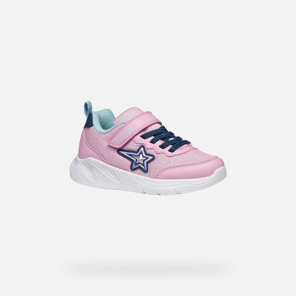 GEOX Girl's J Sprintye Junior Sneakers - Pink/Avio