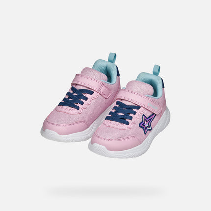GEOX Girl's J Sprintye Junior Sneakers - Pink/Avio