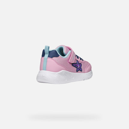 GEOX Girl's J Sprintye Junior Sneakers - Pink/Avio