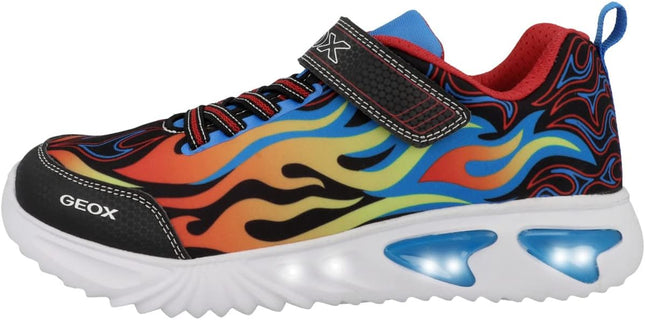 GEOX Boy's J Assister Junior Sneakers - Black/Sky