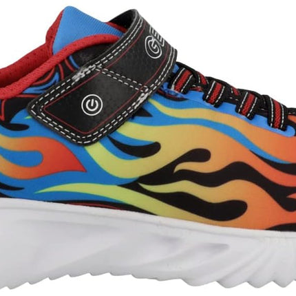 GEOX Boy's J Assister Junior Sneakers - Black/Sky