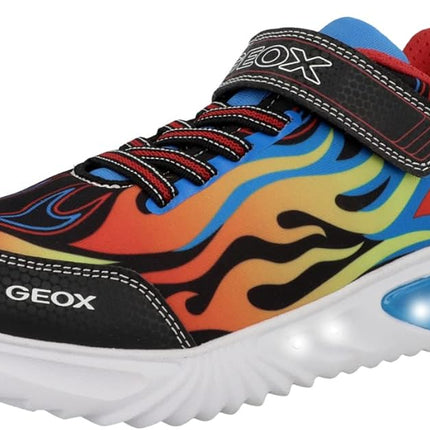 GEOX Boy's J Assister Junior Sneakers - Black/Sky