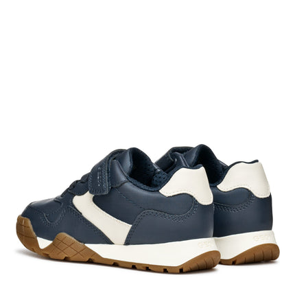 GEOX Boy's J Rann-E Junior Sneakers - Navy/Light Ivory