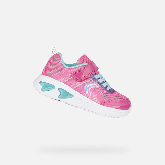 GEOX ASSISTER GIRL JUNIOR SNEAKERS - PINK/LILAC