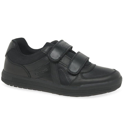 Geox J ARZACH E Unisex Smooth Leather Shoes - Black