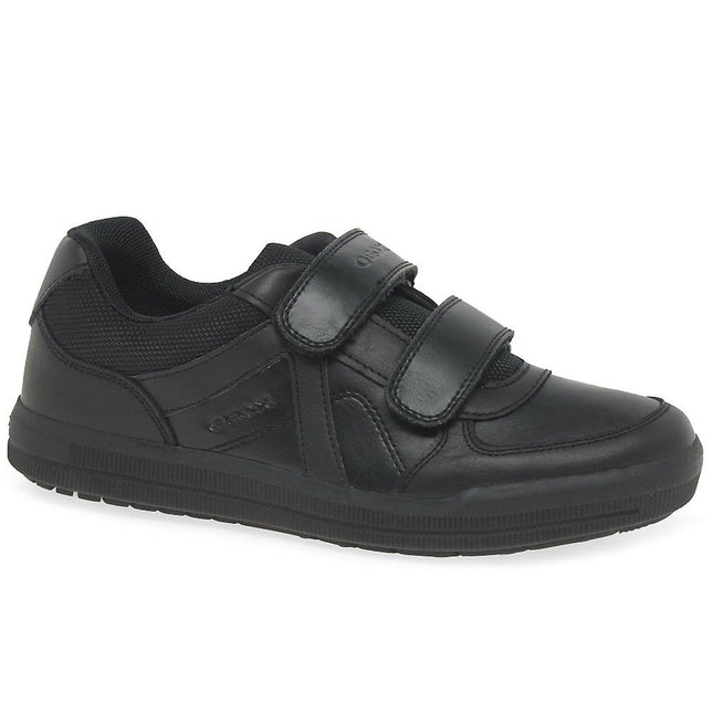 Geox J ARZACH E Unisex Smooth Leather Shoes - Black