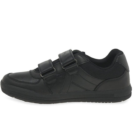 Geox J ARZACH E Unisex Smooth Leather Shoes - Black