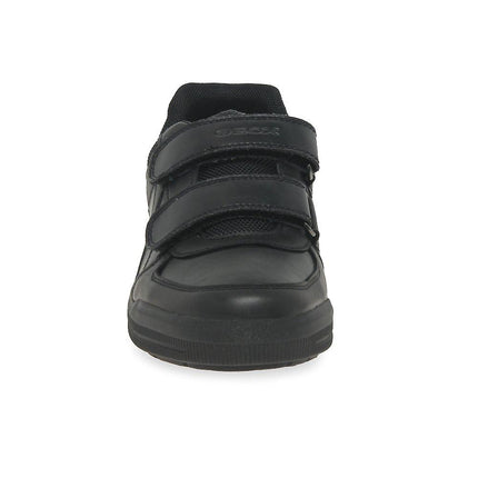 Geox J ARZACH E Unisex Smooth Leather Shoes - Black