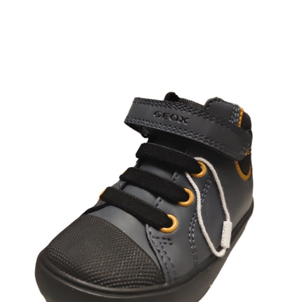 Geox Boys' Gisli BB Waxed Synthetic Nylon Kids Shoes - Avio/Yellow