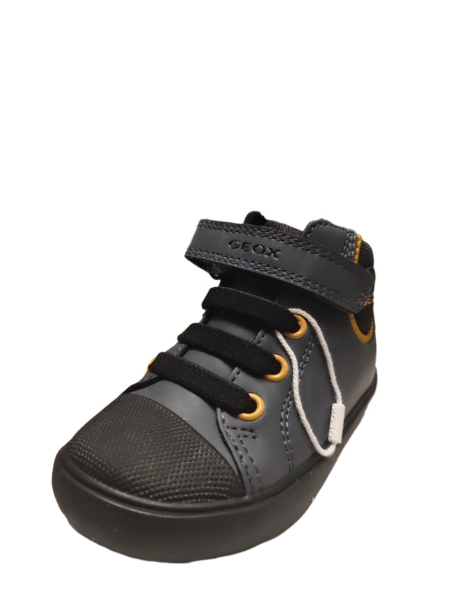 Geox Boys' Gisli BB Waxed Synthetic Nylon Kids Shoes - Avio/Yellow