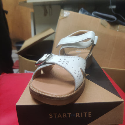 Start-Rite Girls’ Holiday Leather Sandals - White
