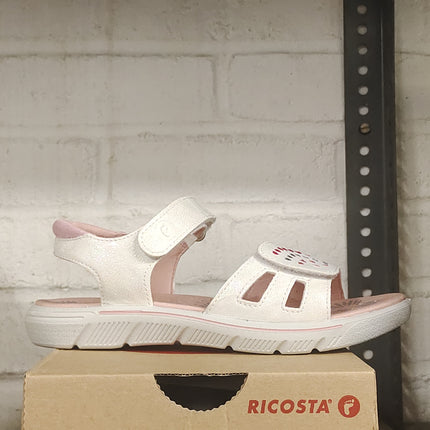 Ricosta Girls’ Sandals - White/Pink