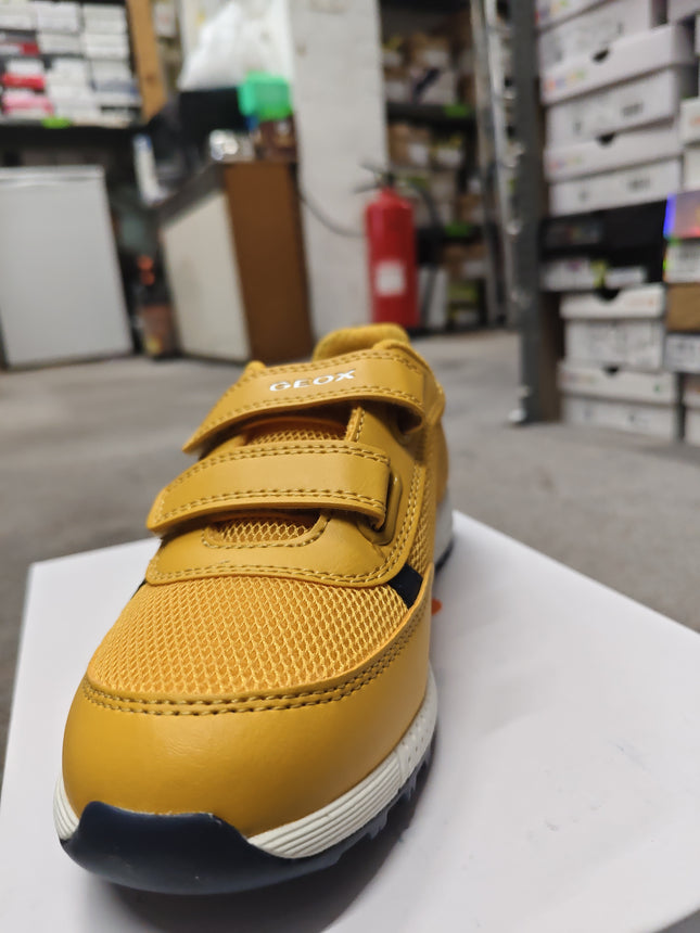 Geox Boys' Alben Kids Shoes - Ochreyellow/Navy