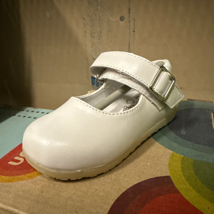 Umi Shoes Girls' Callie Leather Kids Shoes - White
