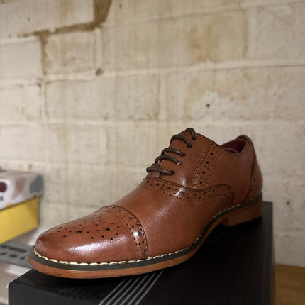Goor Boys' Capped Lace Oxford Shoes - Brown