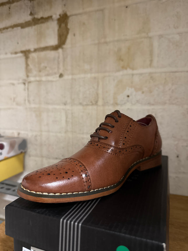 Goor Boys' Capped Lace Oxford Shoes - Brown