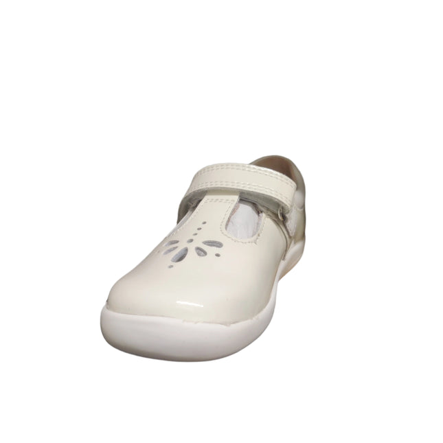 Start-Rite Girls' Puzzle Kids Shoes - White Patent