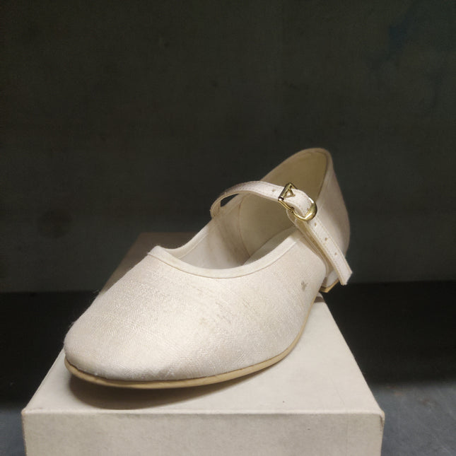 Reo Satina Bar Girls’ Leather Kids - Shoes - Ivory White