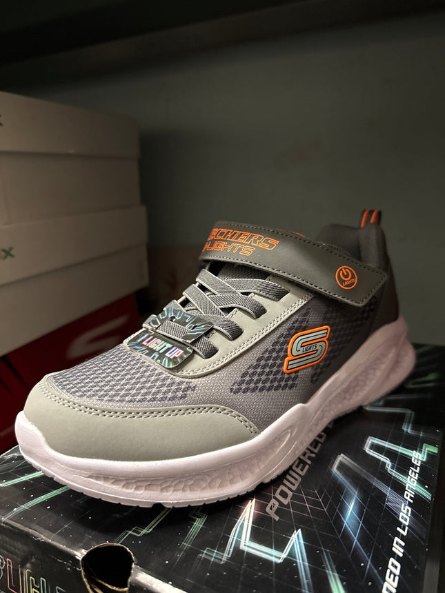 Skechers S-Lights: Krendox Kids Shoes - Charcoal/Grey