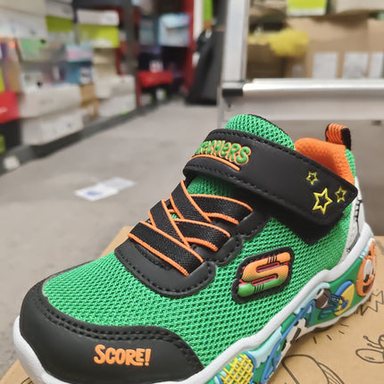 Skechers Boys' Play Scene Synthetic Kids Shoes - Green Multi