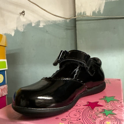 Norvic Girls' Elli Patent Shoes - Black