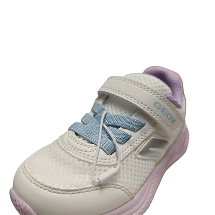 Geox Boys' Sprintype D Mesh Geobuck Shoes - White/Multicolor