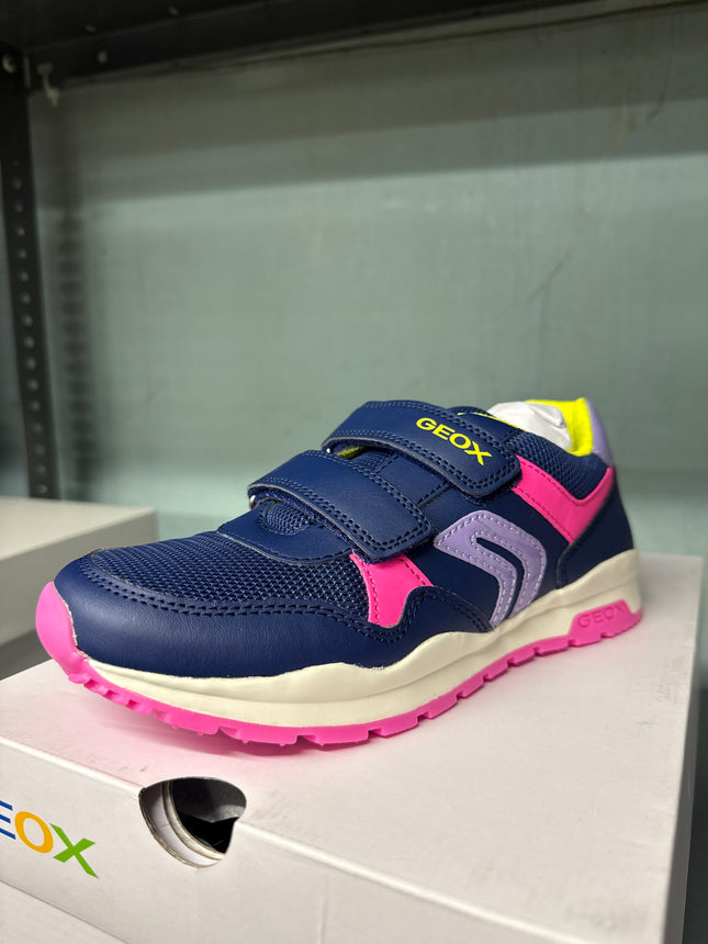 Geox Boys’ Pavel Shoes - Navy/Fluo Fuchsia