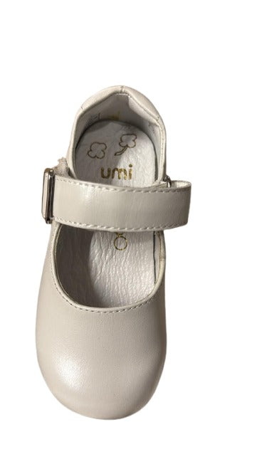 Umi Girls’ Callie Leather Kids Shoes - White