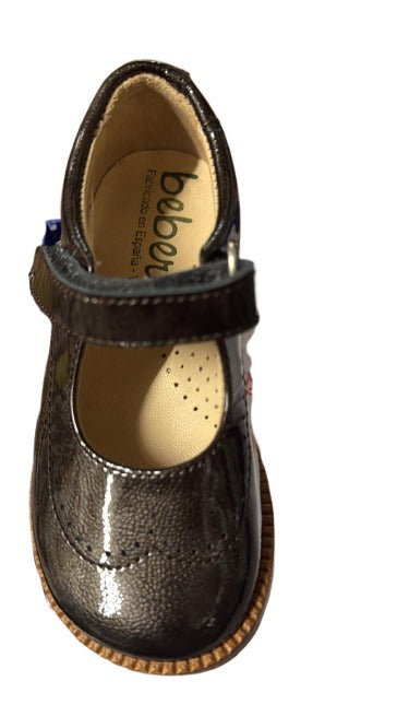 Beberlis Girls’ Leather Kids Shoes - Black