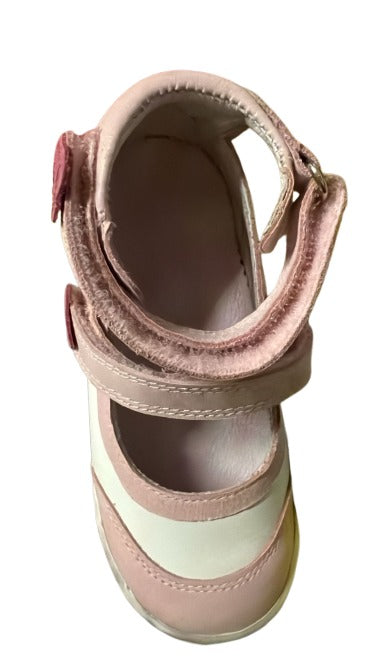 Bo-Bell Lucido Waxed Leather Shoes - Light Pink, White and Magenta