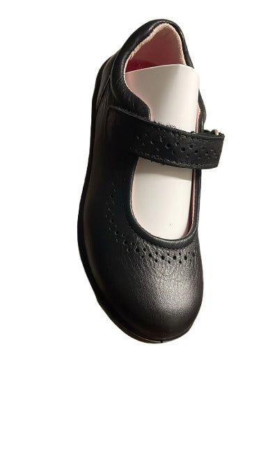 Ricosta Lillia Girls' School Leather Shoes - Black