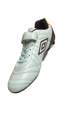 Umbro Boys’ Speciali Liga FG Junior Football Boots - Egg Shell Blue/Black/Yellow/Orange