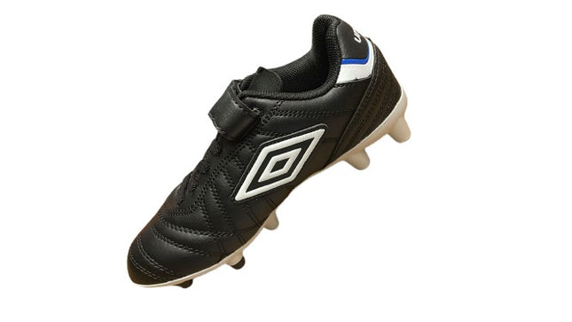 Umbro Speciali Liga FG Junior Football Boots - Black/White/Tw Royal