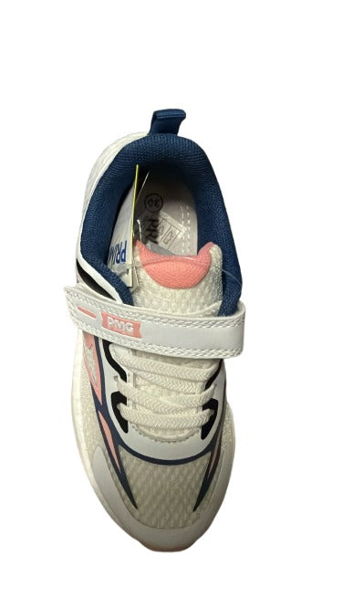 Primgi Shoes With Elastic Laces - White/Pink