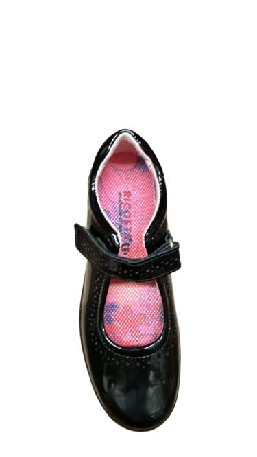 Ricosta Girl's  Lillia Medium Fit Leather Shoes – Black