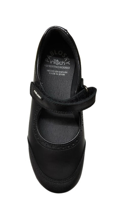 Pablosky Box Leather Shoes – Black