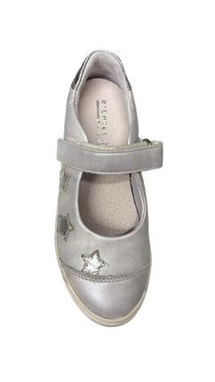 Richter Girls' Metallic Leather Shoes – Panna/Silver