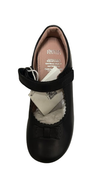 Geox Girls' Naimara Smooth Leather School Shoes – Black