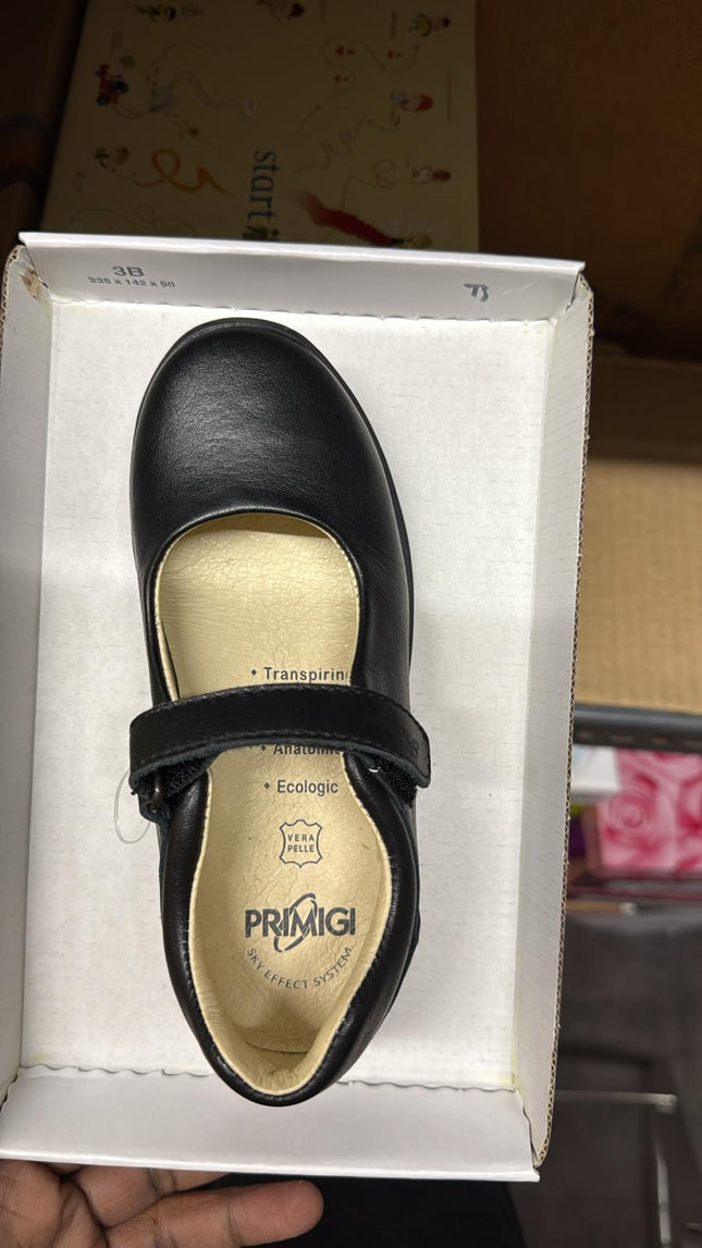 Primigi Girls' Nappa Soft Leather Shoess – Black