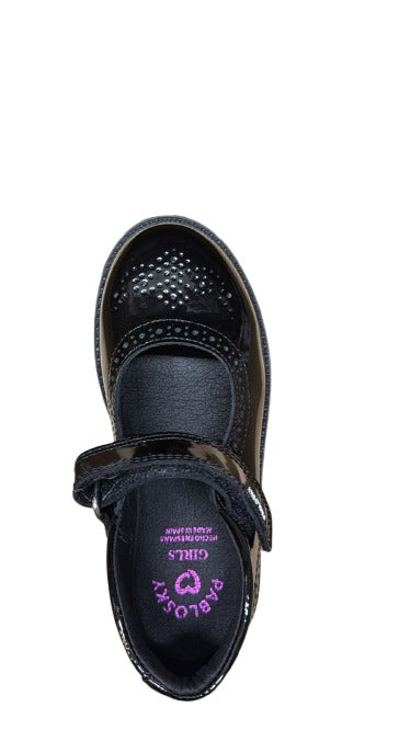 Pablosky Girls Patent Shoes – Black