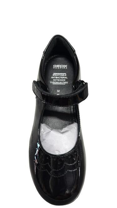 Geox J Iberide A Patent Leather Shoes – Black