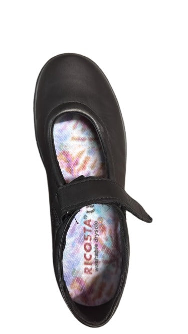 Ricosta Girls' Kylie Medium Fit Leather Shoes – Black