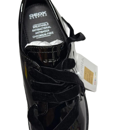 Geox J Casey G C Geobuck Patent Shoes – Black