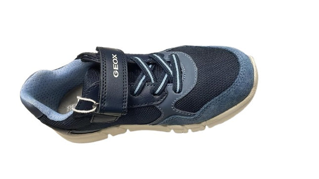 Geox J Flexyper B. B Geobuck & Suede Shoes - Navy/Light Blue