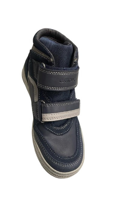 Geox J Elvis H Geobuck + Suede Boys' Shoes - Navy/Grey