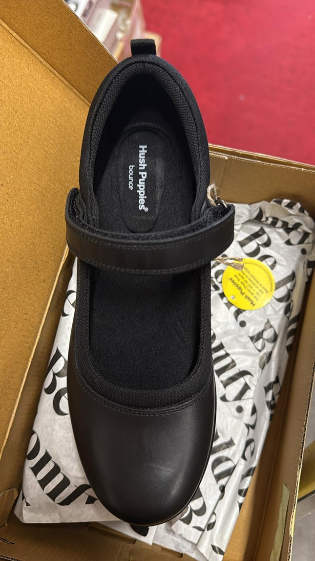 Hush Puppies Bianca Junior Shoes – Black