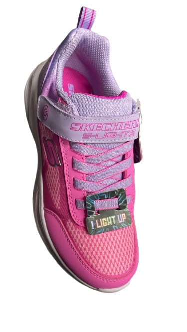 Skechers S-Lights Sola Glow Ombre Deluxe Shoes - Lavender/Pink